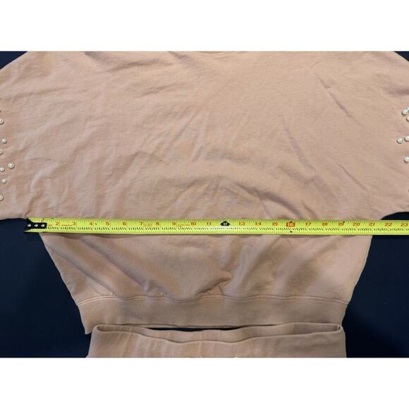 Anthropologie Mustard Seed Two Piece Set Pearl Beading S Crop Top / M Shorts - Picture 13 of 16